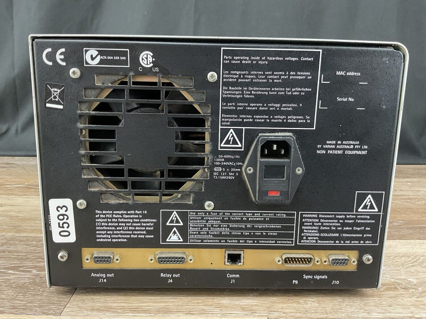 Varian ProStar 325 UV/Vis Detector Lamp Variable Absorbance w/ 02-1819 Flow Cell