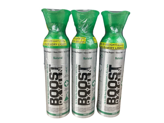 3 Boost Oxygen 10L Aerobic 95% Pure ABO Breathing Oxygen Large Size Canister