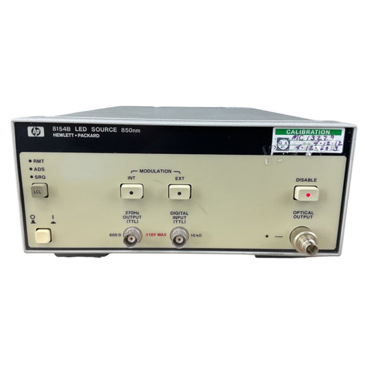 HP 8154B LED Source 850nm Hewlet Packard Fiber Optic Optical Light Source