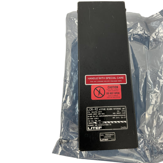 LITEF LCR-92 Attitude Heading Reference Unit 124210-2011 28VDC 40W AHRS Unit